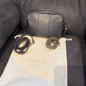 Pom Pom London City Bag in Metallic Pewter